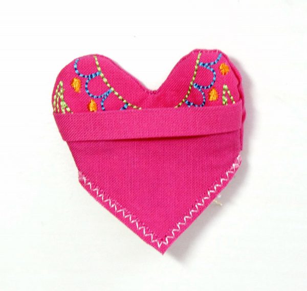 Embroidered Heart Pin Tutorial