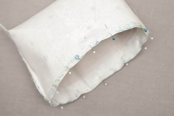 Easter Fabric Basket Tutorial - Pin together the exterior and interior units