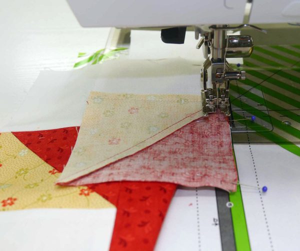 Piecing partial seams in quiting