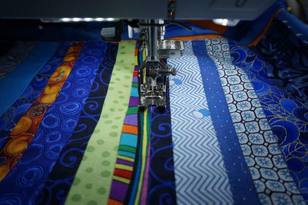Anatomy of an art quilt - stitch in the ditch