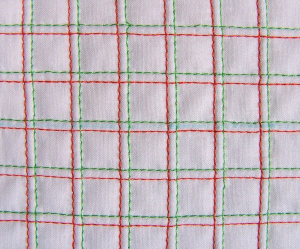 Quilting with Twin Needle Tip - sewing a grid