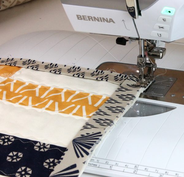 Sew from corner.