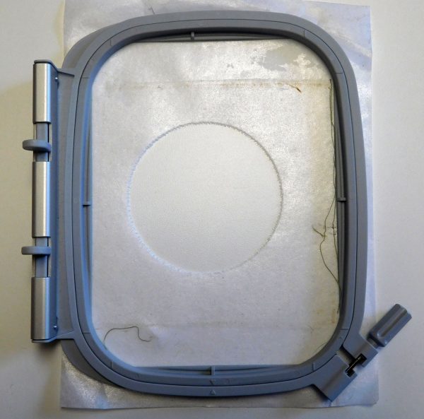 Embroidery hooping tip