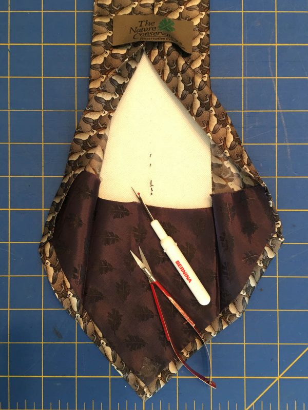 Photo Tie Tutorial - open back of tie