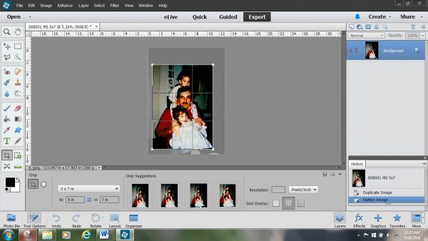 Photo Tie Tutorial - Cropping the image