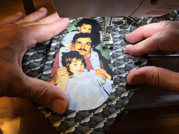 Photo Tie Tutorial - Stitching the tie