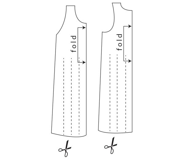 Swing Dress Tutorial Step Three: slash and spread your pattern