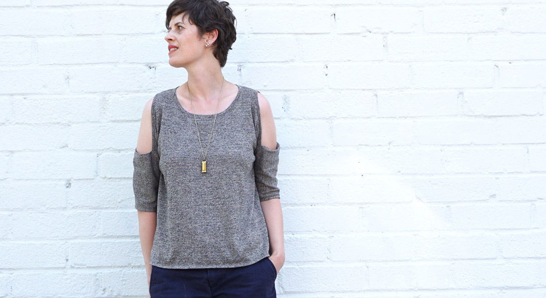 How to add a shoulder cut out in any top
