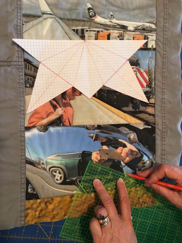 Quilting Green - connecting the quilting points