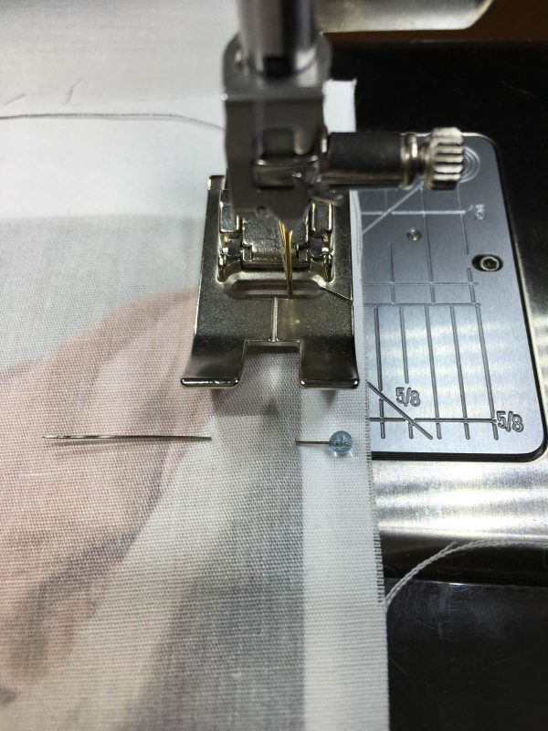 Quilting Green - stitching along the image
