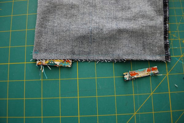 Toddler Backpack - Sew the bottom shut and trim the handles