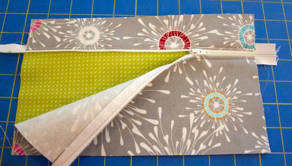 Two pocket pencil pouch
