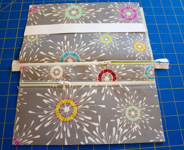 Two pocket pencil pouch