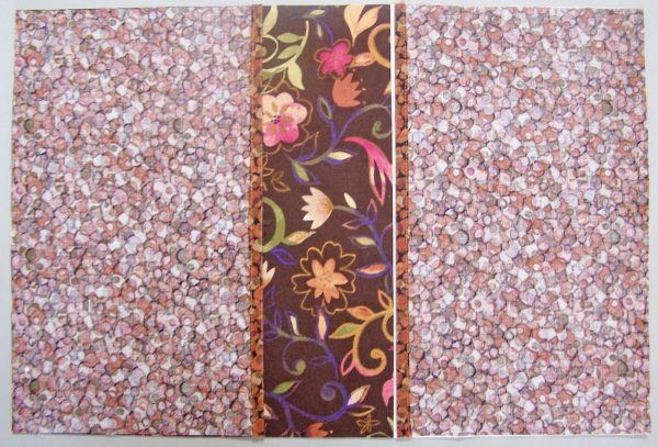 Embroidered Journal Cover-Make sure the hemmed edges on the flaps are in the center