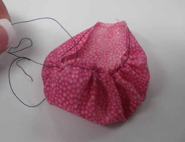 How to Create Yo-Yos with the BERNINA Circular Embroidery Attachment - gather the circle