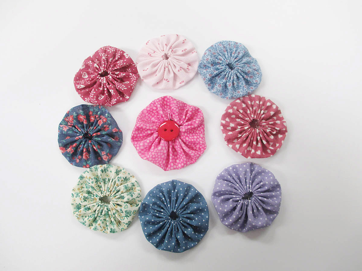 Fabric yo-yo tutorial