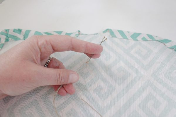 Mini ironing board cover Step Eight: put twine through channel