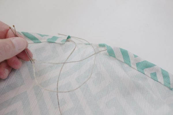 Mini ironing board cover Step Eight: put twine through channel