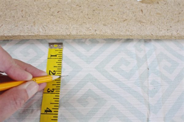 Mini ironing board cover Step One: measure fabric