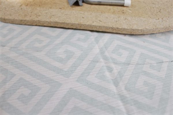 Mini ironing board cover Step One: measure fabric