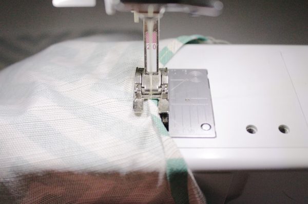 Mini ironing board cover Step Five: sew hem