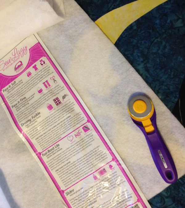 Moon Wall Hanging-Cut a piece of backing and a piece of fusible batting