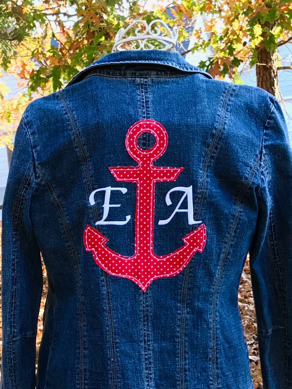 Denim Jacket with Machine Embroidery Applique