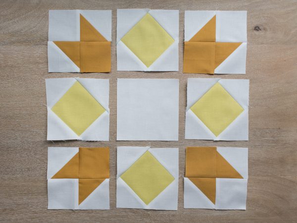 Golden Star Quilt Block Pattern