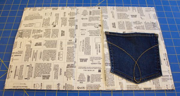 Jeans Composition Book Cover-Creating the inside sleeves