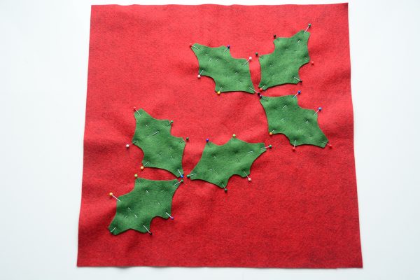 Felt Holly Berry Pillow Pom Poms-4930