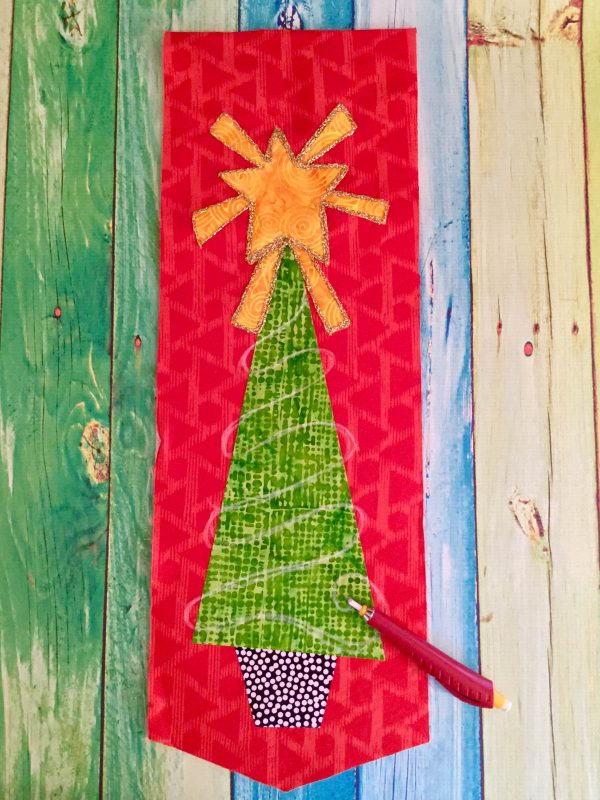 Jingle Bell Door Hanger-drawing the couching lines