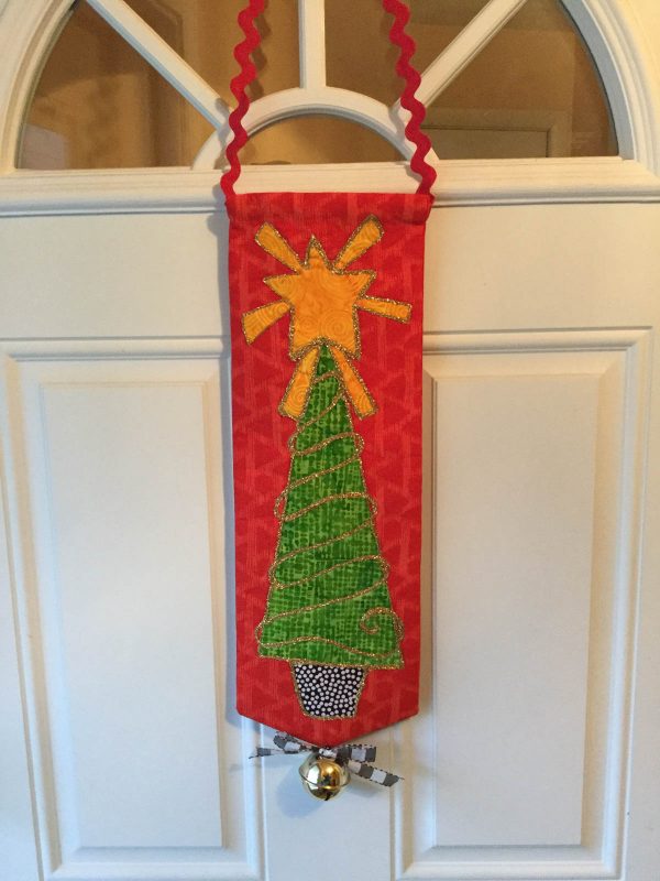 Jingle Bell Door Hanger-finished banner on door