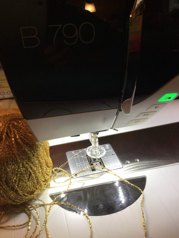 Jingle Bell Door Hanger-threading metallic thread