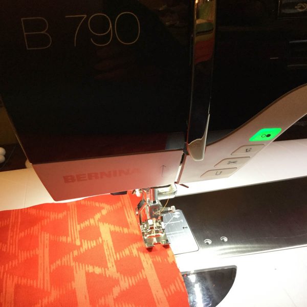 Jingle Bell Door Hanger-sewing the banner