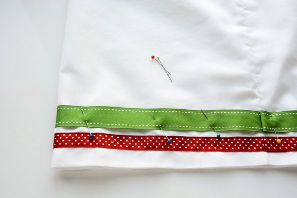 Ribbon Trimmed Christmas Skirt Girls-4883