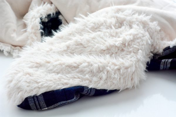 DIY Fur Lined Tartan Poncho-125