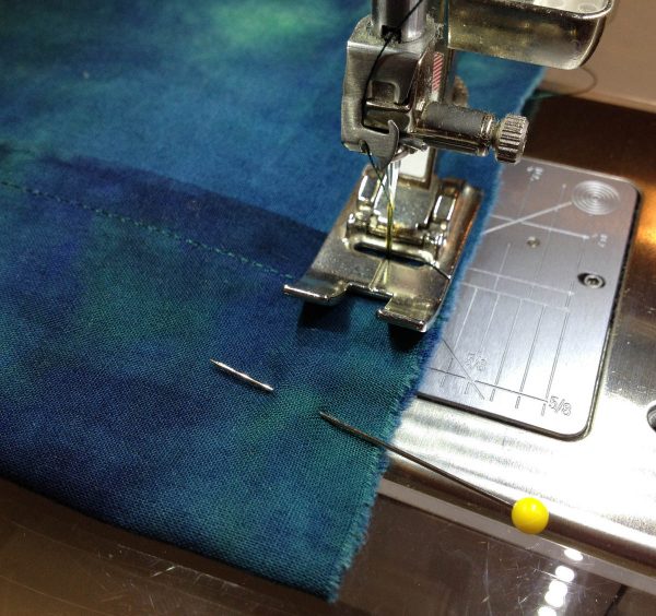 No Zipper Pillow Case-Stitch across the end of the fold