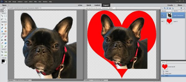 Personalized Tote with Quilt Block-place puppy image on heart