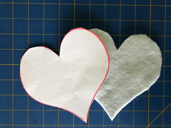 Personalized Tote with Quilt Block-use your own heart paper template
