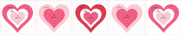 Be My Valentine Runner - Step 6 b Applique onto Backgrounds 1200