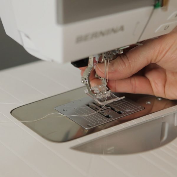 Faux Fur Vest Tutorial- attach the BERNINA Reverse Pattern Foot with Clear Sole #34D