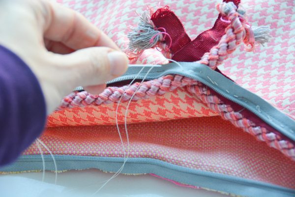 How to Sew Corded Square Pillow-308