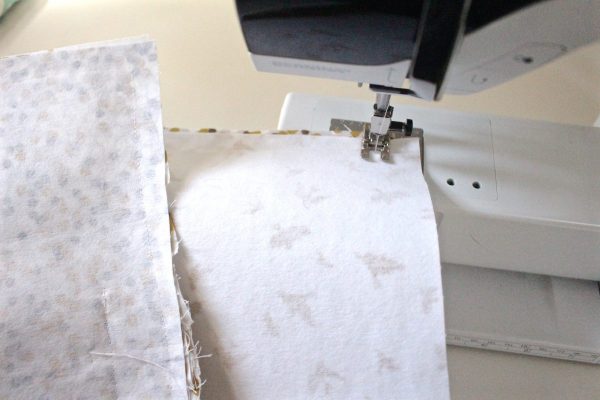 DIY Sketchbook and pen case Step sixteen: sew top and sides