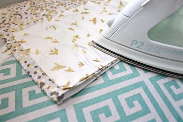 DIY Sketchbook and pen case Step eighteen: fold, iron and sew it closed