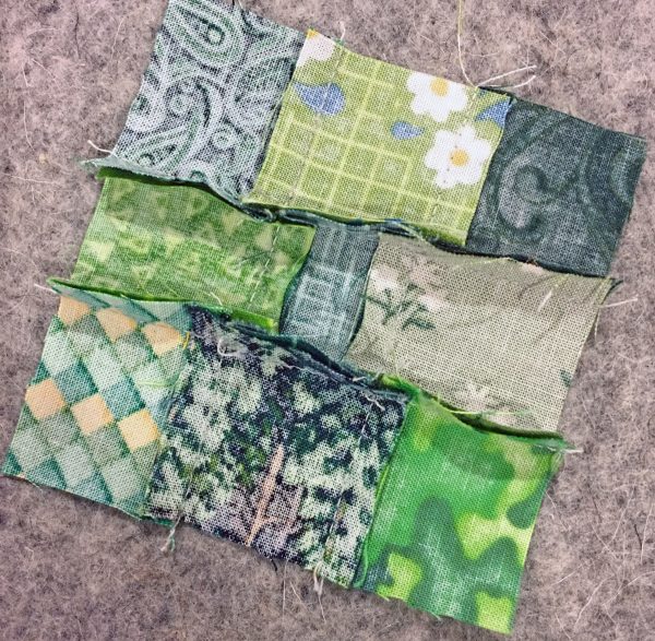 Shamrock Table Runner-place the block on your ironing surface, right side down