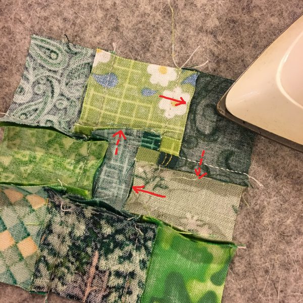 Shamrock Table Runner-seam intersection