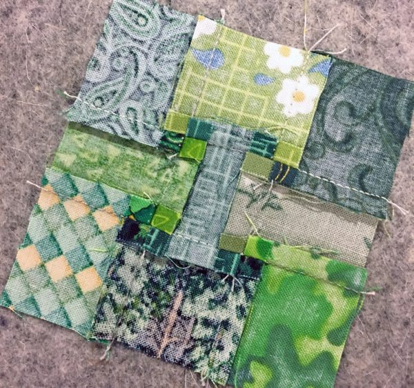 Shamrock Table Runner-Repeat to ‘furl’ each seam intersection