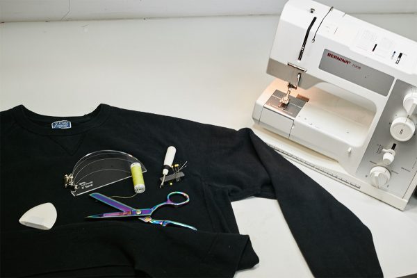 Upcycled Sweater - materials