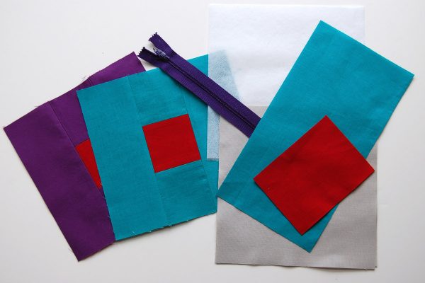 Color block zipper pouch tutorial