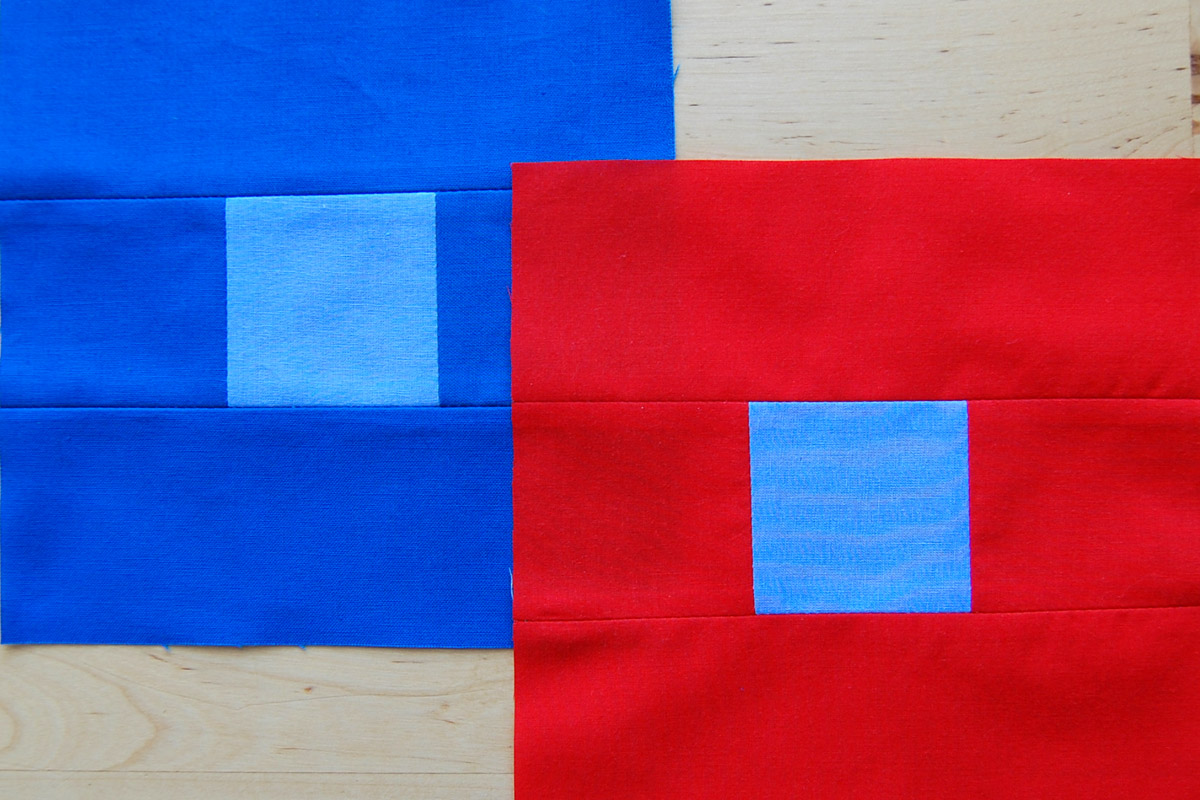 Contrasting colors patchwork blocks
